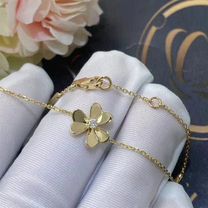 [⭐Hinora Jewelry]FRIVOLE GOLD FLOWER PINK MALACHITE BRACELET