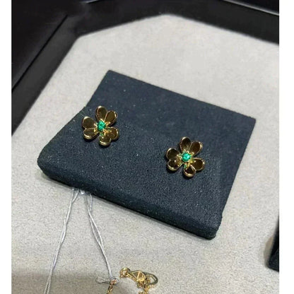 [⭐Hinora Jewelry]FRIVOLE  FLOWER MALACHITE EARRINGS