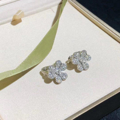 [⭐Hinora Jewelry]FRIVOLE SILVER FLOWER DIAMOND EARRINGS