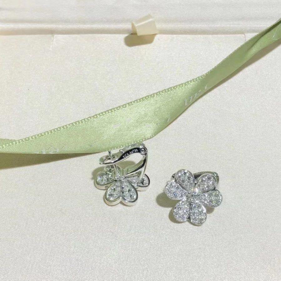 [⭐Hinora Jewelry]FRIVOLE SILVER FLOWER DIAMOND EARRINGS