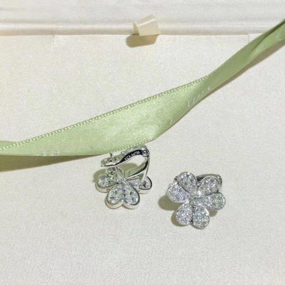 [⭐Hinora Jewelry]FRIVOLE SILVER FLOWER DIAMOND EARRINGS