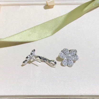 [⭐Hinora Jewelry]FRIVOLE SILVER FLOWER DIAMOND EARRINGS