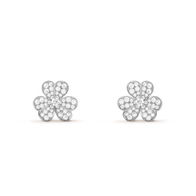 [⭐Hinora Jewelry]FRIVOLE SILVER FLOWER DIAMOND EARRINGS