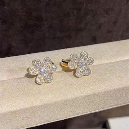 [⭐Hinora Jewelry]FRIVOLE GOLD FLOWER DIAMOND EARRINGS