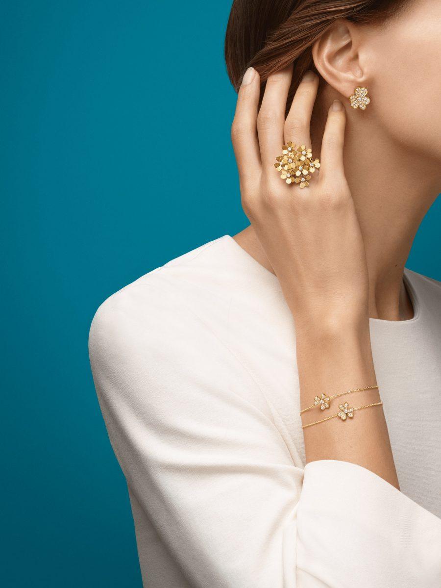 [⭐Hinora Jewelry]FRIVOLE GOLD FLOWER DIAMOND EARRINGS