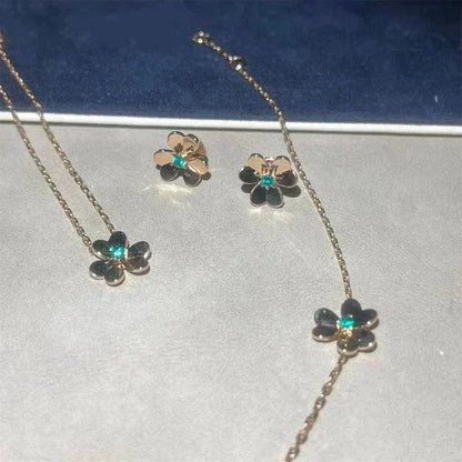 [⭐Hinora Jewelry]FRIVOLE  FLOWER MALACHITE EARRINGS