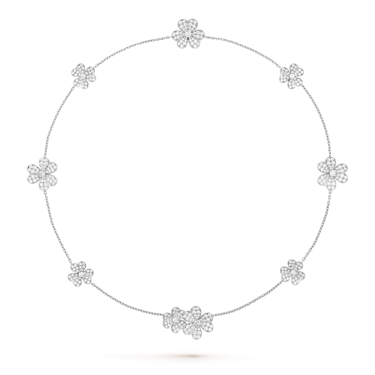 [⭐Hinora Jewelry]FRIVOLE SILVER 9 FLOWERS NECKLACE