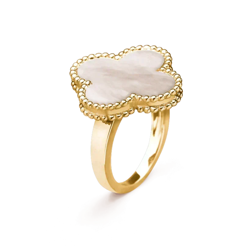 [⭐Hinora Jewelry]CLOVER WHITE MOP RING
