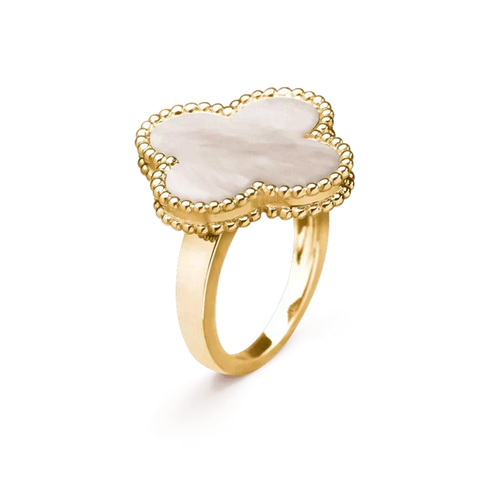 [⭐Hinora Jewelry]CLOVER WHITE MOP RING