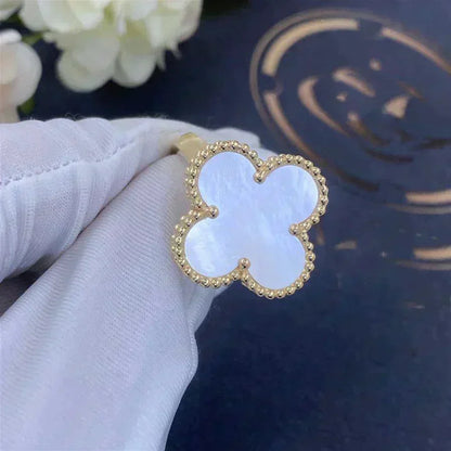 [⭐Hinora Jewelry]CLOVER WHITE MOP RING