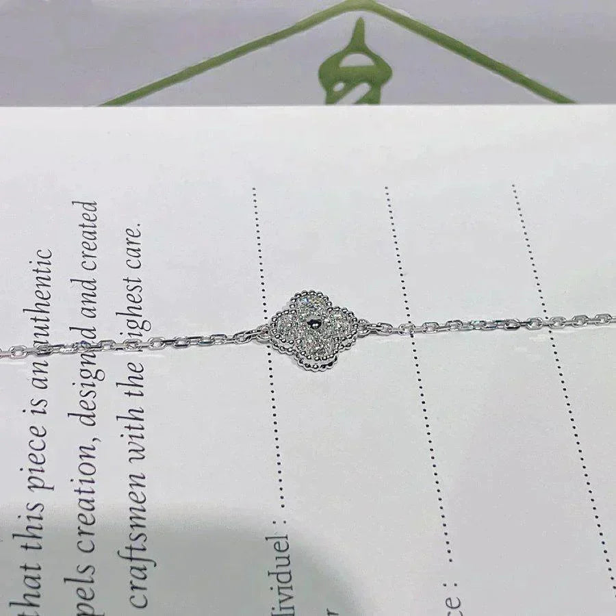 [⭐Hinora Jewelry]CLOVER  SINGLE FLOWER BRACELET SILVER