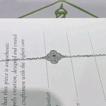 [⭐Hinora Jewelry]CLOVER  SINGLE FLOWER BRACELET SILVER