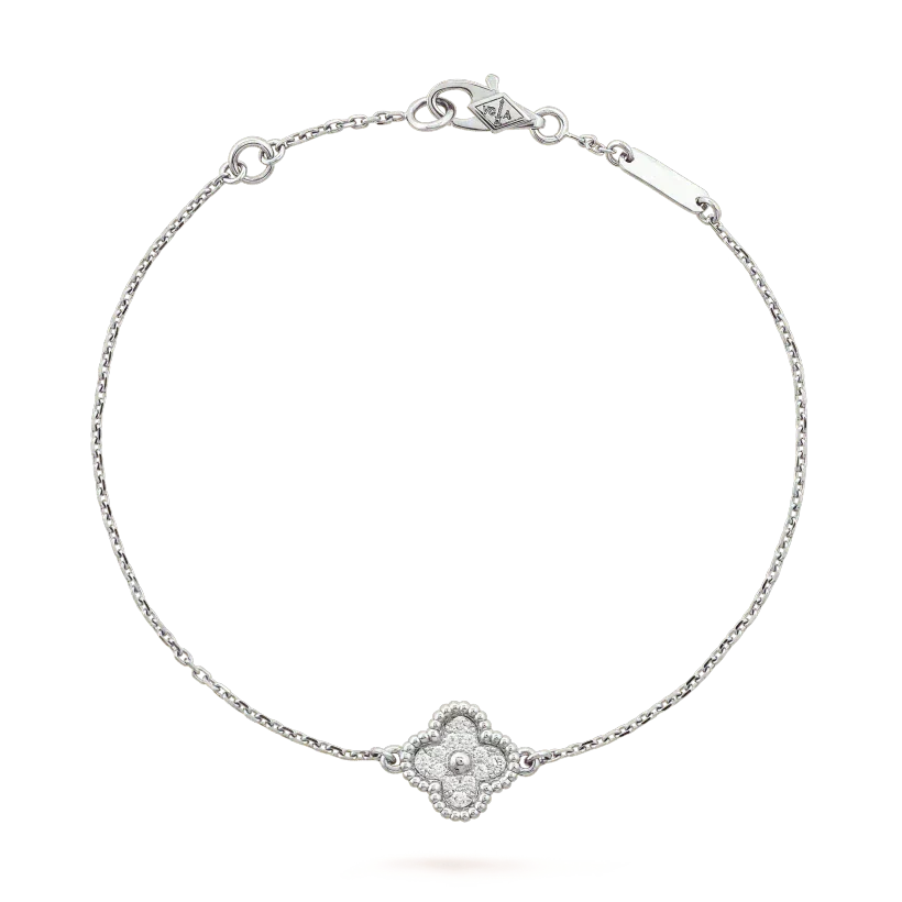 [⭐Hinora Jewelry]CLOVER  SINGLE FLOWER BRACELET SILVER