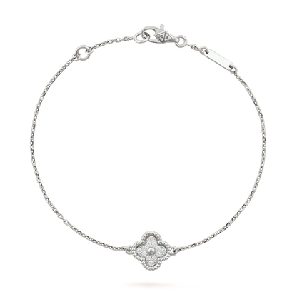 [⭐Hinora Jewelry]CLOVER  SINGLE FLOWER BRACELET SILVER