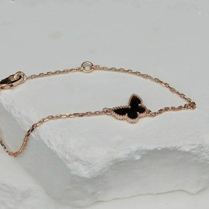 [⭐Hinora Jewelry]BUTTERFLY ONYX  BUTTERFLY BRACELET