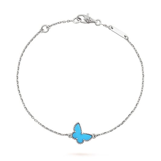 [⭐Hinora Jewelry]BUTTERFLY TURQUOISE BUTTERFLY BRACELET SILVER