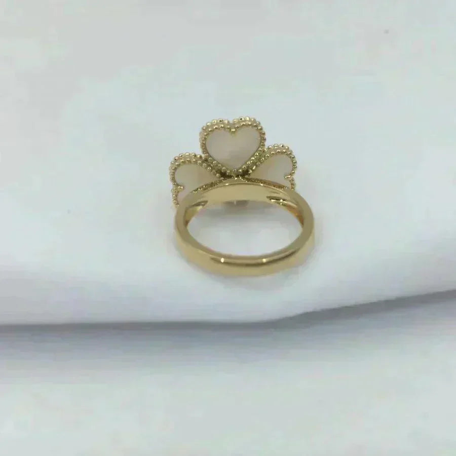 [⭐Hinora Jewelry]SWEET CLOVER WHITE MOP RING