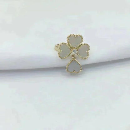[⭐Hinora Jewelry]SWEET CLOVER WHITE MOP RING