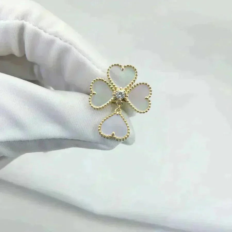 [⭐Hinora Jewelry]SWEET CLOVER WHITE MOP RING
