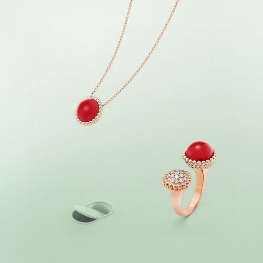 [⭐Hinora Jewelry]PERLEE COULEURS DIAMOND ROSE GOLD BETWEEN THE FINGER RING