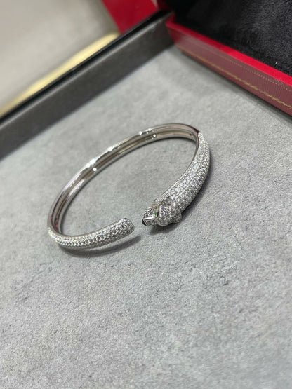 [⭐Hinora Jewelry]PANTHERE FULL DIAMOND OPEN BRACELET