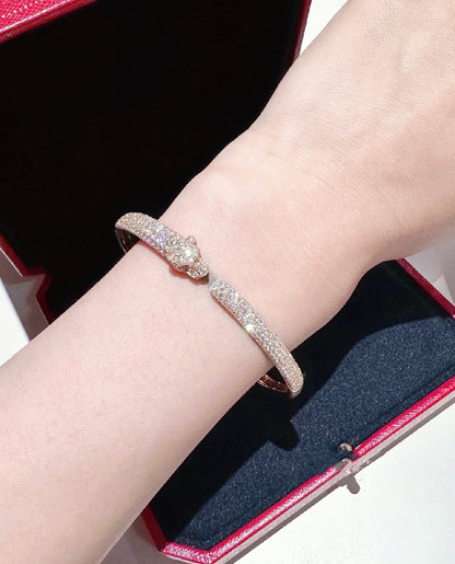 [⭐Hinora Jewelry]PANTHERE FULL DIAMOND OPEN BRACELET