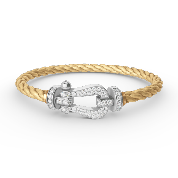 [⭐Hinora Jewelry]FORCE LARGE HORSESHOE FULL DIAMOND BRACELET SILVER