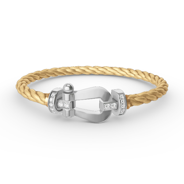[⭐Hinora Jewelry]FORCE LARGE HORSESHOE HALF DIAMOND BRACELET SILVER