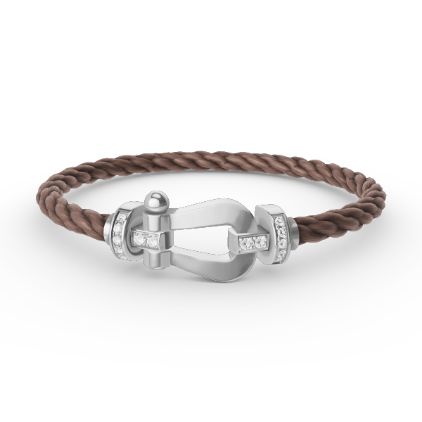 [⭐Hinora Jewelry]FORCE LARGE HORSESHOE HALF DIAMOND BRACELET SILVER