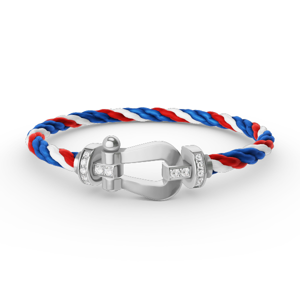 [⭐Hinora Jewelry]FORCE LARGE HORSESHOE HALF DIAMOND BRACELET SILVER