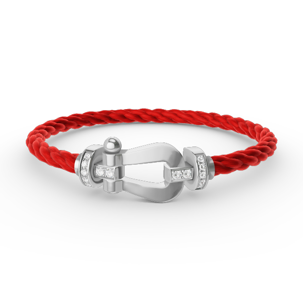 [⭐Hinora Jewelry]FORCE LARGE HORSESHOE HALF DIAMOND BRACELET SILVER