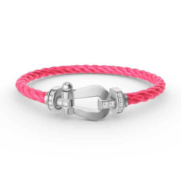 [⭐Hinora Jewelry]FORCE LARGE HORSESHOE HALF DIAMOND BRACELET SILVER