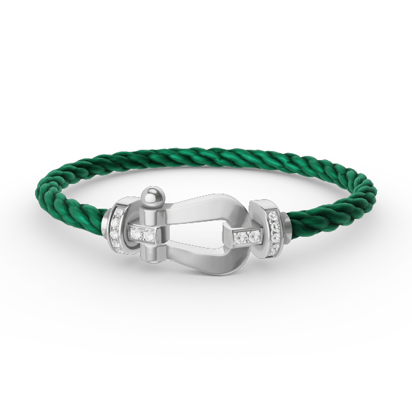 [⭐Hinora Jewelry]FORCE LARGE HORSESHOE HALF DIAMOND BRACELET SILVER
