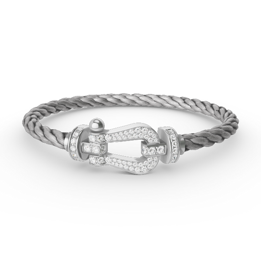 [⭐Hinora Jewelry]FORCE LARGE HORSESHOE FULL DIAMOND BRACELET SILVER