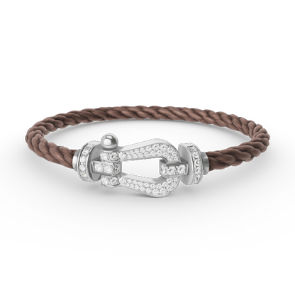 [⭐Hinora Jewelry]FORCE LARGE HORSESHOE FULL DIAMOND BRACELET SILVER