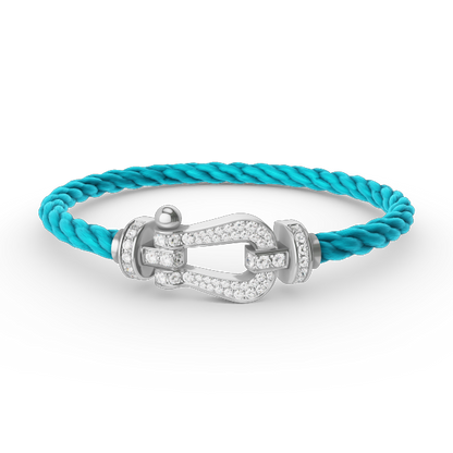 [⭐Hinora Jewelry]FORCE LARGE HORSESHOE FULL DIAMOND BRACELET SILVER
