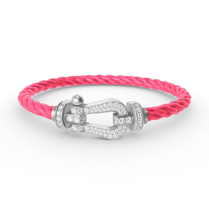 [⭐Hinora Jewelry]FORCE LARGE HORSESHOE FULL DIAMOND BRACELET SILVER