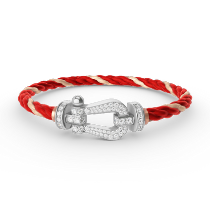 [⭐Hinora Jewelry]FORCE LARGE HORSESHOE FULL DIAMOND BRACELET SILVER