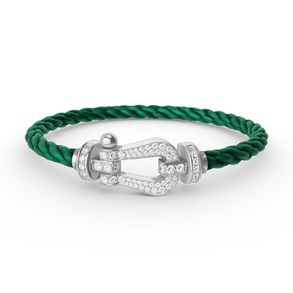 [⭐Hinora Jewelry]FORCE LARGE HORSESHOE FULL DIAMOND BRACELET SILVER