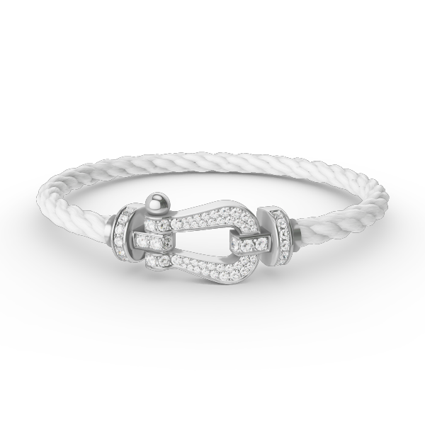 [⭐Hinora Jewelry]FORCE LARGE HORSESHOE FULL DIAMOND BRACELET SILVER