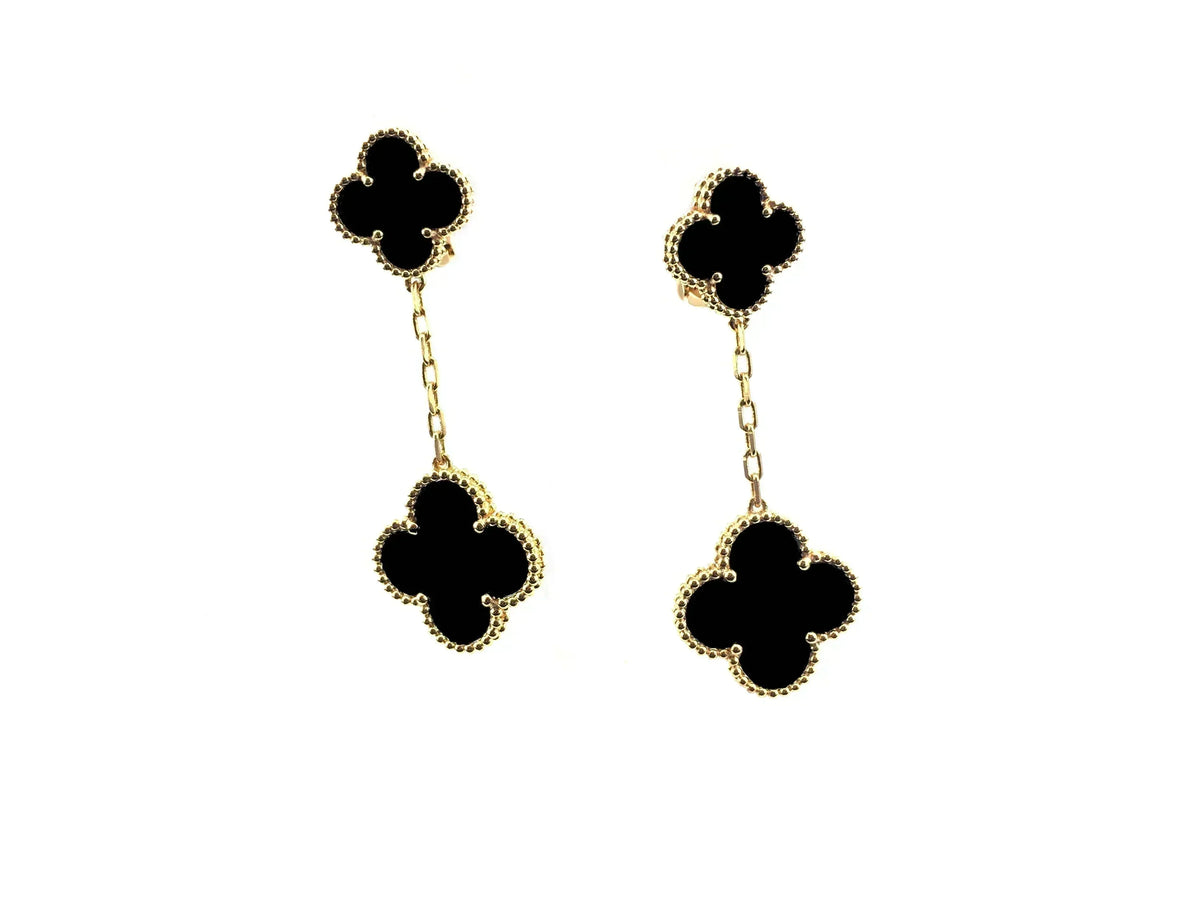 [⭐Hinora Jewelry]CLOVER 2 MOTIFS  EARRINGS (MULTIPLE CHOICESC