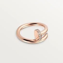 [⭐Hinora Jewelry]JUSTE RING 2.65MM PINK GOLD DIAMOND
