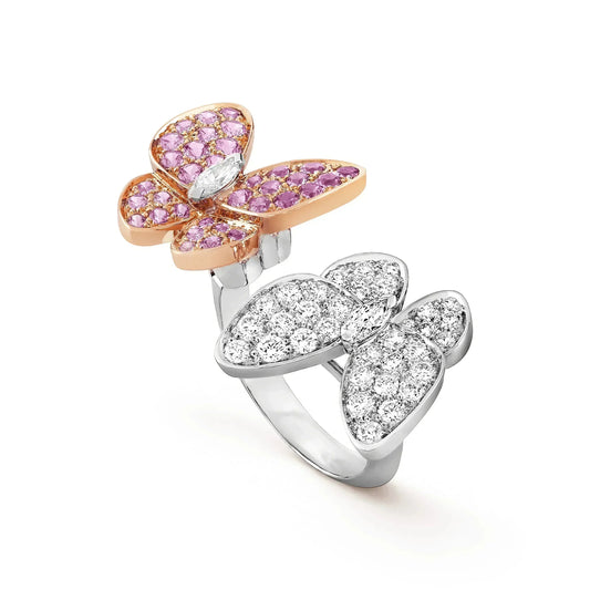 [⭐Hinora Jewelry]TWIN BUTTERFLY DIAMOND RING