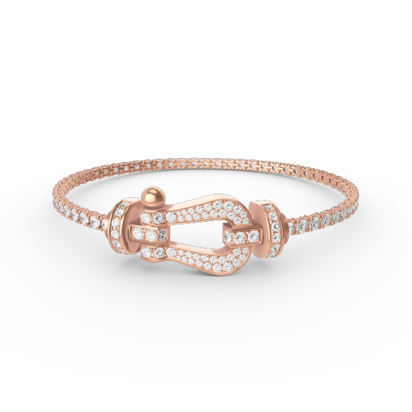 [⭐Hinora Jewelry]FORCE  LARGE HORSESHOE FULL DIAMOND TENNIS BRACELET