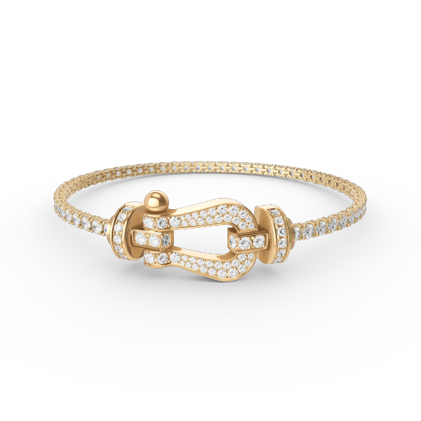 [⭐Hinora Jewelry]FORCE  LARGE HORSESHOE FULL DIAMOND TENNIS BRACELET