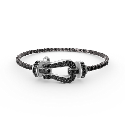 [⭐Hinora Jewelry]FORCE  LARGE HORSESHOE FULL DIAMOND TENNIS BRACELET